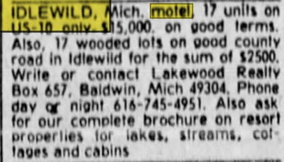 Unknown Idlewild Motel - Nov 1975 Article